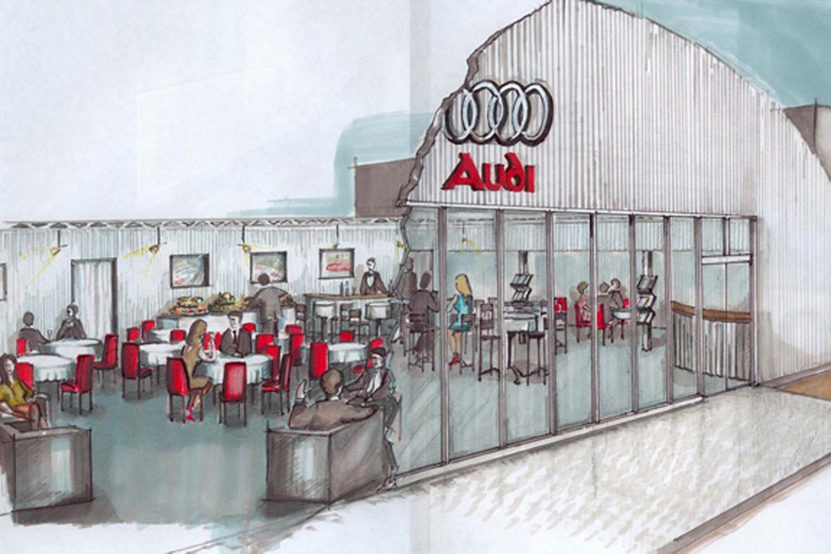 Audi press tent draft