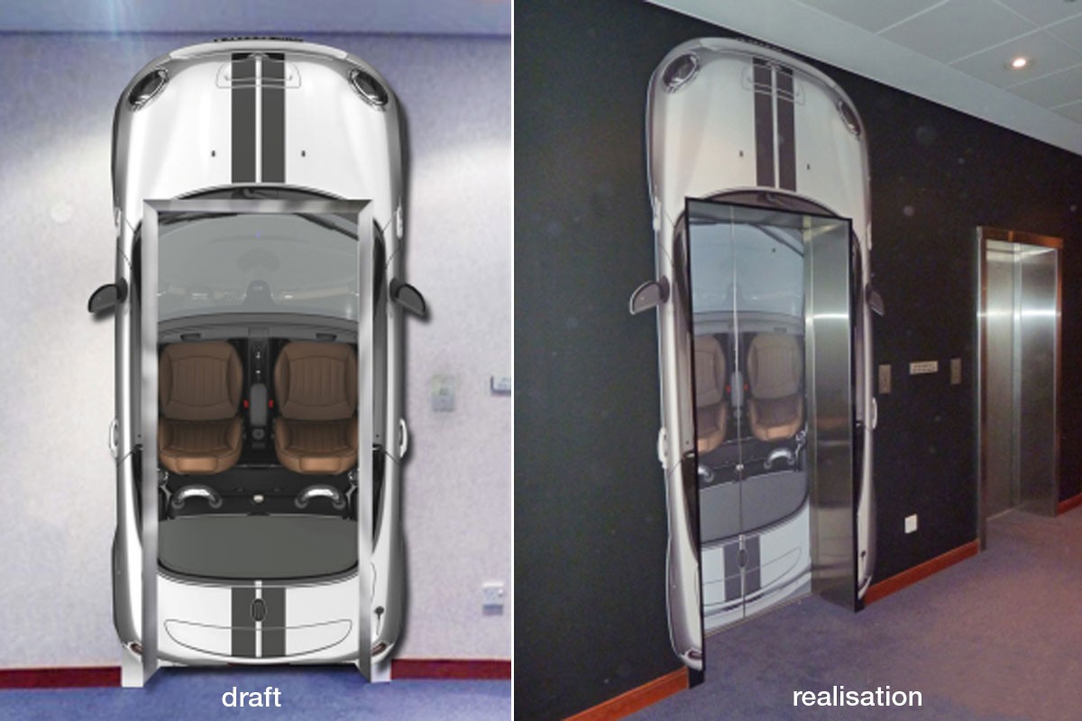 MINI Roadster Lift panelling, Head Office Munich
