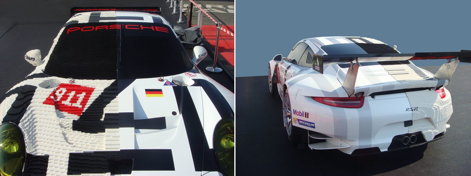 Porsche 911 RSR - half Lego brick body/half original body